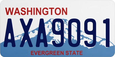 WA license plate AXA9091