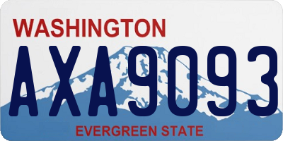 WA license plate AXA9093