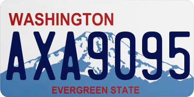 WA license plate AXA9095