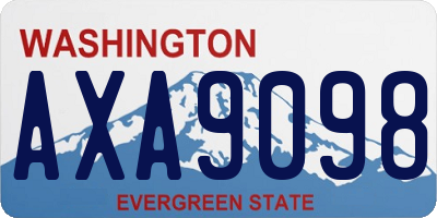 WA license plate AXA9098