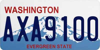WA license plate AXA9100