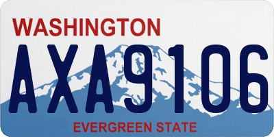 WA license plate AXA9106