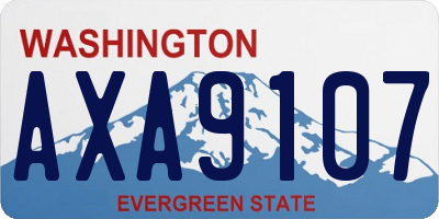 WA license plate AXA9107