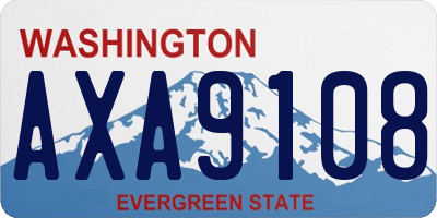 WA license plate AXA9108