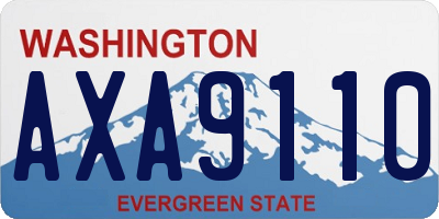 WA license plate AXA9110