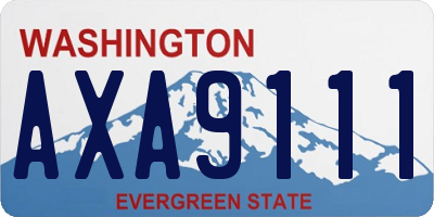 WA license plate AXA9111
