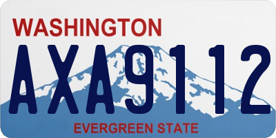 WA license plate AXA9112