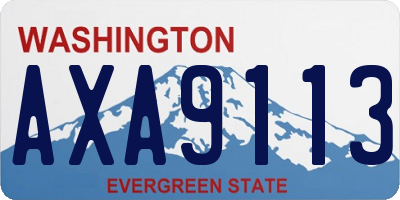 WA license plate AXA9113