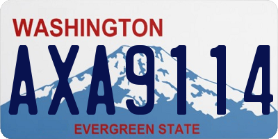 WA license plate AXA9114