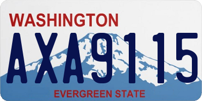 WA license plate AXA9115