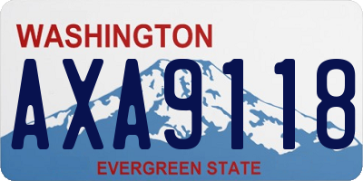WA license plate AXA9118