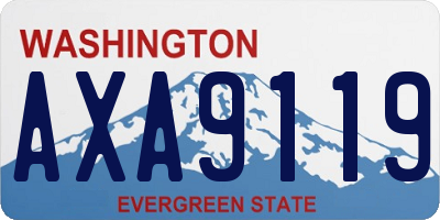 WA license plate AXA9119