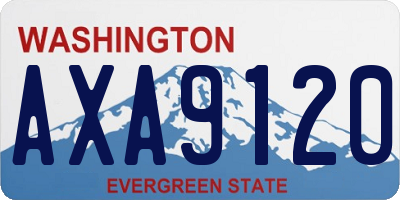 WA license plate AXA9120