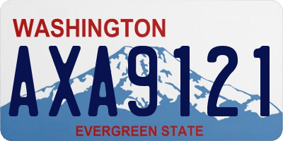 WA license plate AXA9121