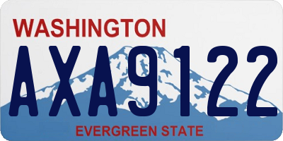 WA license plate AXA9122