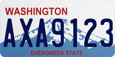 WA license plate AXA9123
