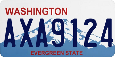 WA license plate AXA9124