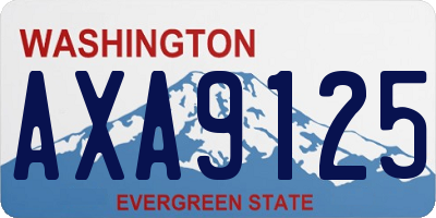 WA license plate AXA9125