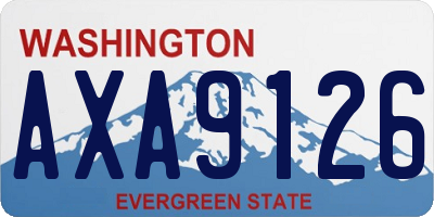 WA license plate AXA9126