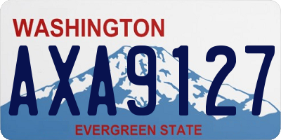 WA license plate AXA9127