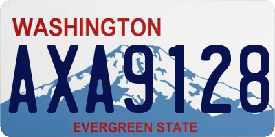 WA license plate AXA9128