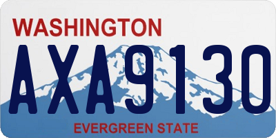 WA license plate AXA9130