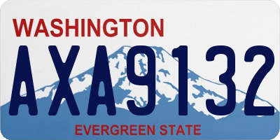 WA license plate AXA9132
