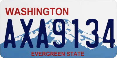 WA license plate AXA9134