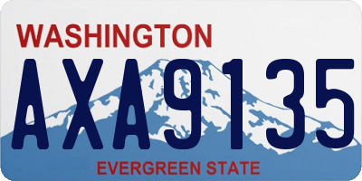 WA license plate AXA9135