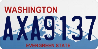 WA license plate AXA9137