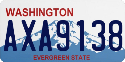 WA license plate AXA9138
