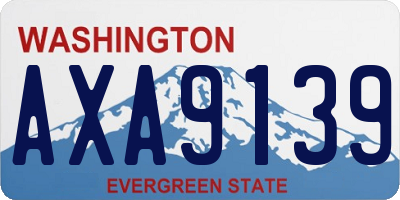 WA license plate AXA9139