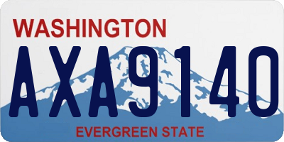 WA license plate AXA9140