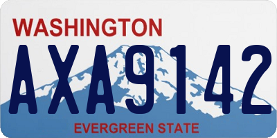 WA license plate AXA9142