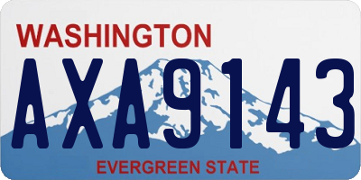 WA license plate AXA9143