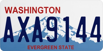 WA license plate AXA9144