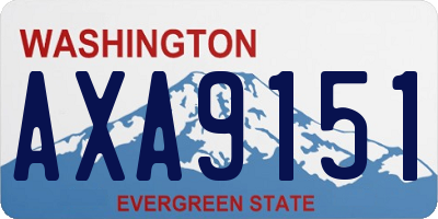 WA license plate AXA9151