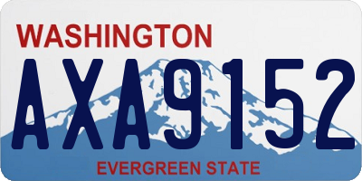 WA license plate AXA9152