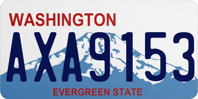 WA license plate AXA9153