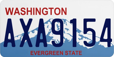 WA license plate AXA9154