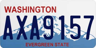 WA license plate AXA9157