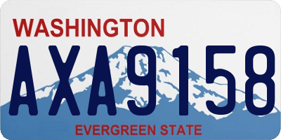 WA license plate AXA9158