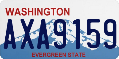 WA license plate AXA9159