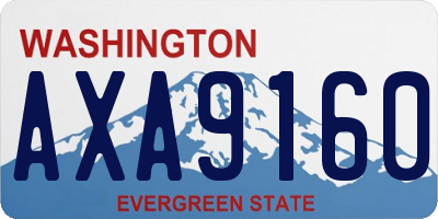 WA license plate AXA9160