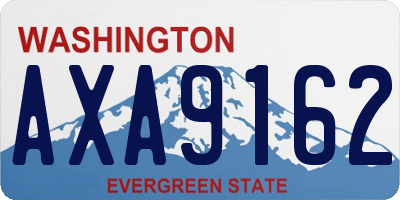 WA license plate AXA9162
