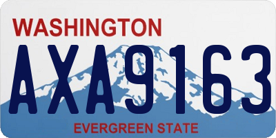 WA license plate AXA9163