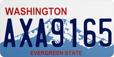 WA license plate AXA9165
