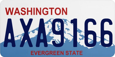 WA license plate AXA9166