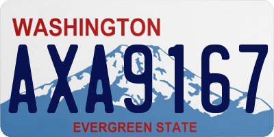 WA license plate AXA9167