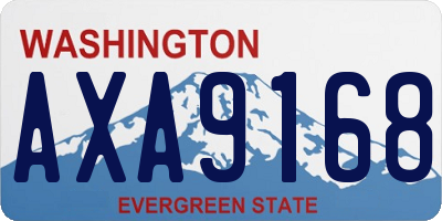WA license plate AXA9168